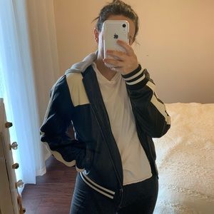 Faux Leather Bomber Jacket